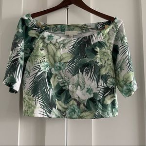 Tropical print crop top